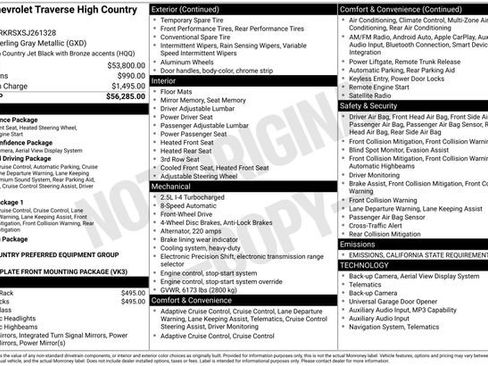 New 2025 Chevrolet Traverse High Country image 2