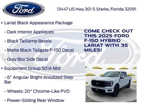 New 2025 Ford F150 Lariat w/ Equipment Group 501A Mid image 20