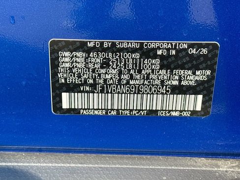 New 2026 Subaru WRX Limited w/ WRX Essentials Package AWD/4WD image 30
