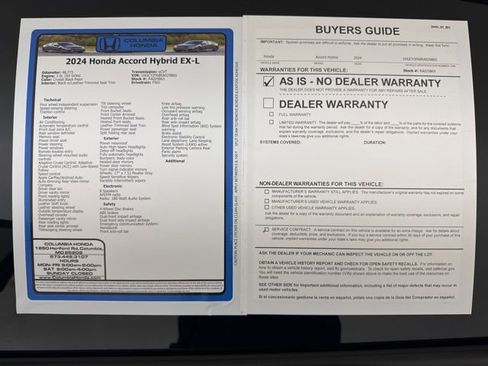 Certified 2024 Honda Accord EX-L image 39