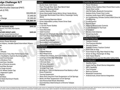 Used 2018 Dodge Challenger R/T w/ Blacktop Package RWD image 17