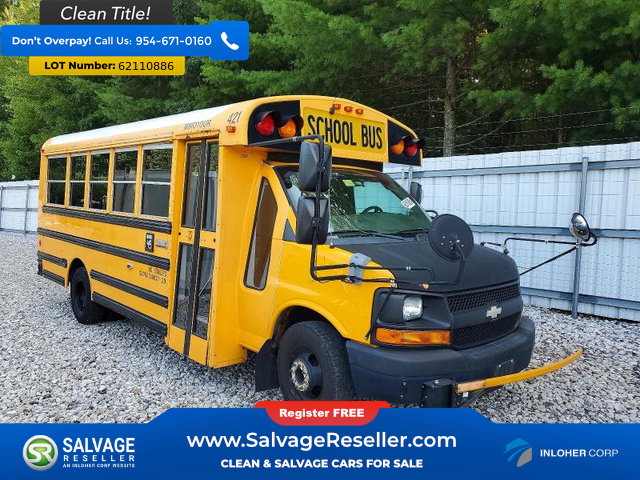 Used 2012 Chevrolet Express 3500 Extended w/ School Bus Package RWD image 1