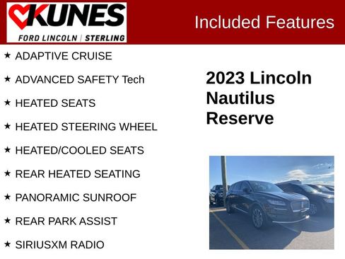 Used 2023 Lincoln Nautilus Reserve w/ Equipment Group 201A AWD/4WD image 2