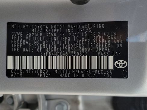 Certified 2025 Toyota Corolla LE FWD image 21