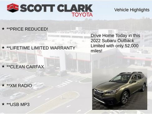 Used 2022 Subaru Outback Limited w/ Popular Package #2 AWD/4WD image 12