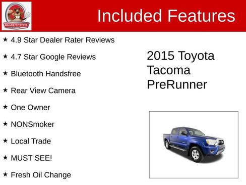 Used 2015 Toyota Tacoma PreRunner w/ SR5 Package RWD image 4