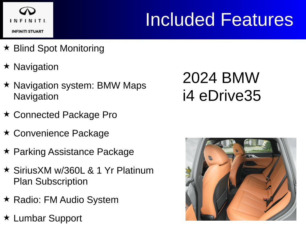 Used 2024 BMW i4 eDrive35 w/ Convenience Package RWD image 7