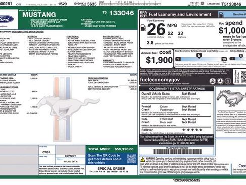New 2026 Ford Mustang Premium RWD image 1