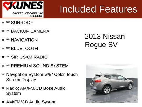 Used 2013 Nissan Rogue SV w/ Premium Pkg AWD/4WD image 3