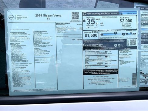 New 2025 Nissan Versa SV w/ Trunk Package image 13