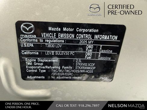 Certified 2025 MAZDA MAZDA3 s FWD image 49