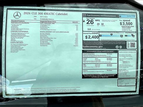 New 2026 Mercedes-Benz CLE 300 4MATIC Cabriolet image 22