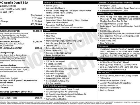 New 2024 GMC Acadia Denali w/ Super Cruise Package image 25