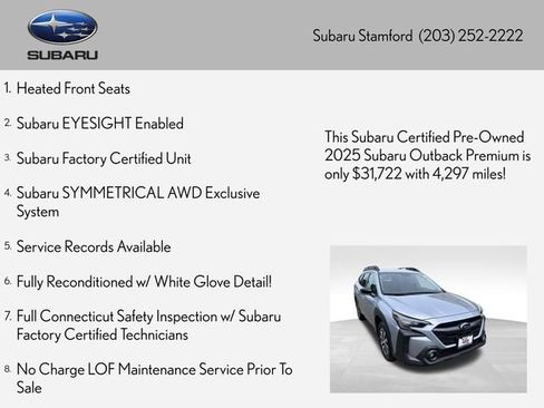 Used 2025 Subaru Outback Premium AWD/4WD image 2