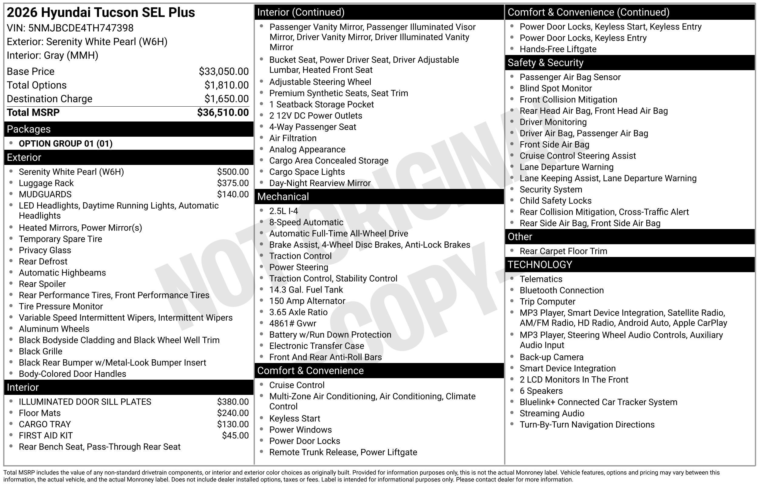 New 2026 Hyundai Tucson SEL Plus AWD/4WD image 23