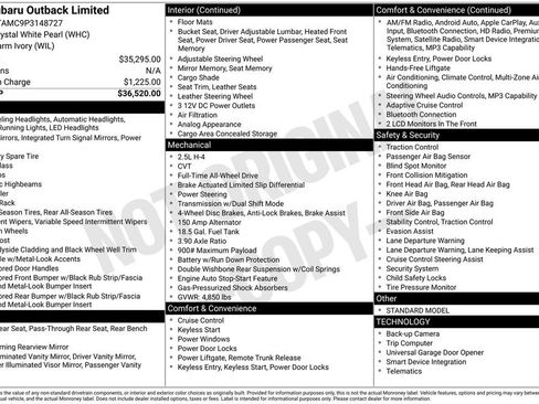 Used 2023 Subaru Outback Limited image 39