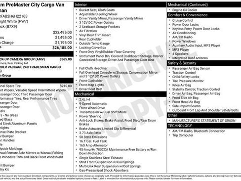 Used 2017 RAM ProMaster City Tradesman w/ Rear Back-up Camera Group image 7