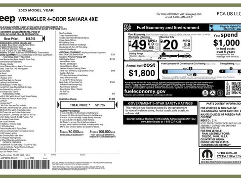 Used 2023 Jeep Wrangler Unlimited Sahara w/ Cold Weather Group image 3