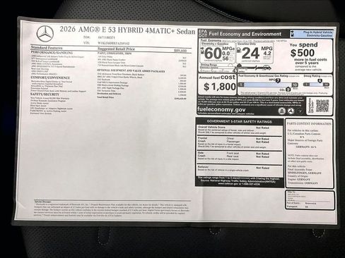 New 2026 Mercedes-Benz E 53 AMG e 4MATIC Sedan image 19