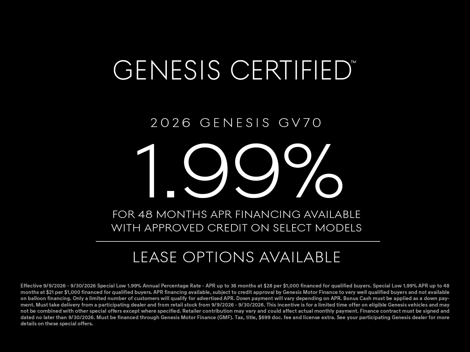 Certified 2026 Genesis GV70 3.5T Sport Advanced AWD/4WD image 2
