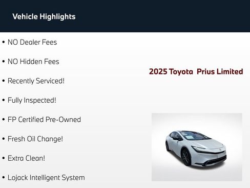 Used 2025 Toyota Prius Limited FWD image 2