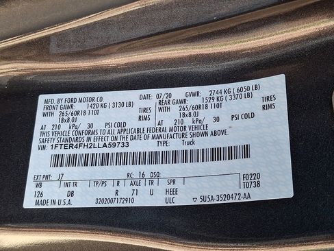 Certified 2020 Ford Ranger Lariat w/ Equipment Group 501A Mid AWD/4WD image 27