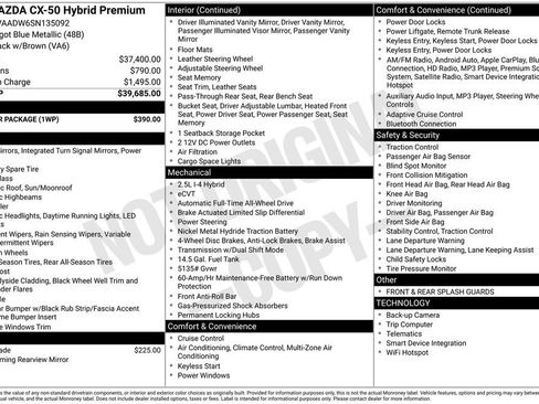 Certified 2025 MAZDA CX-50 AWD 2.5 Hybrid w/ Weather Package image 33