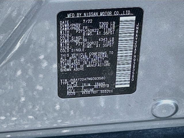 Used 2022 Nissan Armada Platinum w/ Captain's Chairs Package RWD image 35