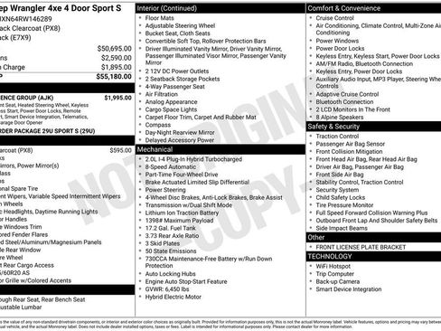 Used 2024 Jeep Wrangler Unlimited w/ Convenience Group AWD/4WD image 35