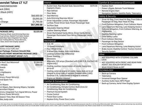 Used 2022 Chevrolet Tahoe LT w/ Luxury Package AWD/4WD image 34