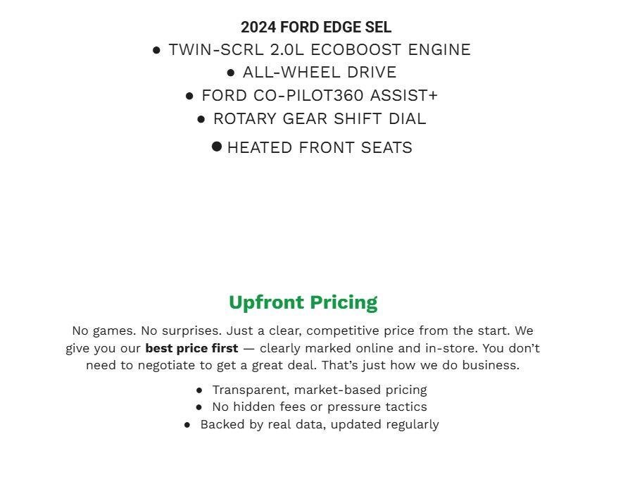 Certified 2024 Ford Edge SEL AWD/4WD image 2