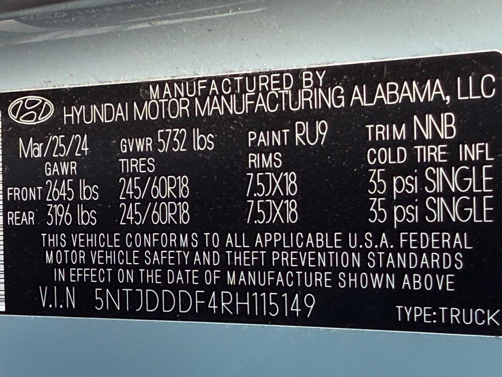 Certified 2024 Hyundai Santa Cruz XRT AWD/4WD image 43