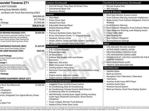 New 2026 Chevrolet Traverse Z71 w/ Enhanced Driving Package AWD/4WD image 6