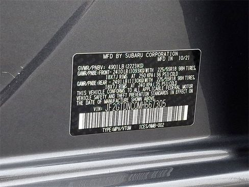 Used 2021 Subaru Crosstrek Hybrid w/ Moonroof Package w/Navigation image 29