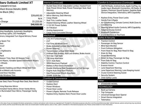 Certified 2023 Subaru Outback Limited XT AWD/4WD image 8