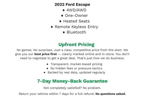 Used 2022 Ford Escape SE w/ SE Sport Appearance Package AWD/4WD image 2