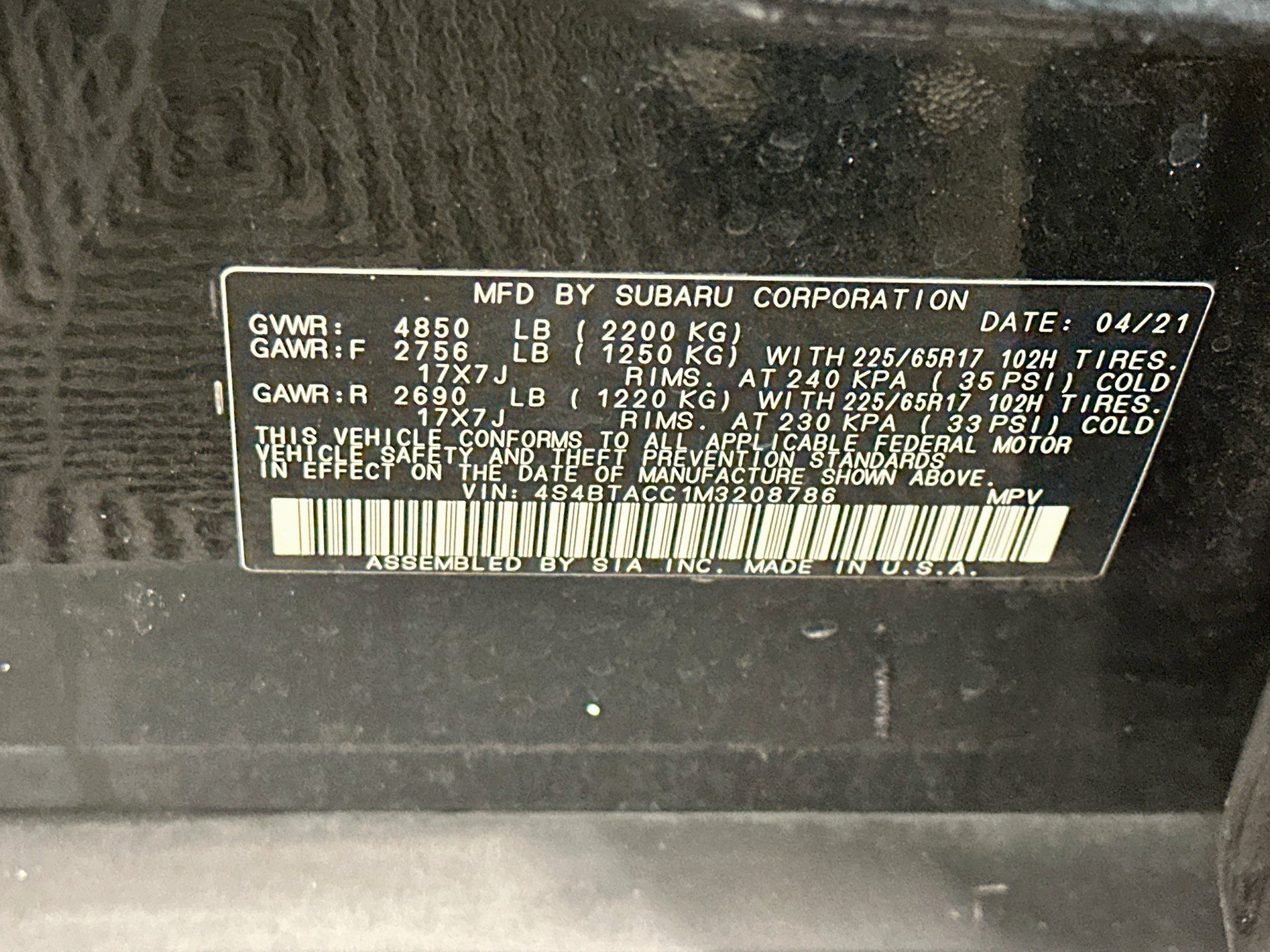 Used 2021 Subaru Outback Premium AWD/4WD image 12