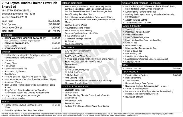 Used 2024 Toyota Tundra Limited AWD/4WD image 26