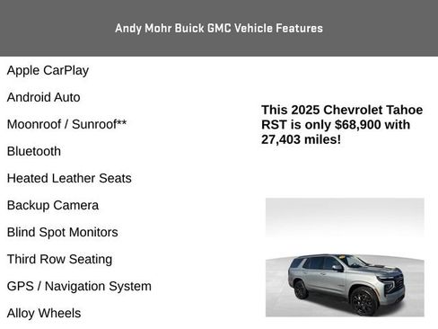 Used 2025 Chevrolet Tahoe RST w/ RST Capability Package AWD/4WD image 4