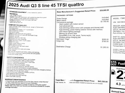 New 2025 Audi Q3 2.0T Premium image 34
