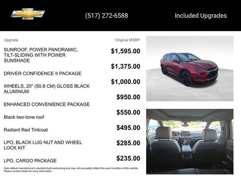 Used 2023 Chevrolet Blazer RS w/ Driver Confidence II Package AWD/4WD image 15