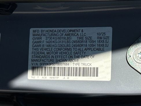 New 2026 Honda Ridgeline RTL image 28