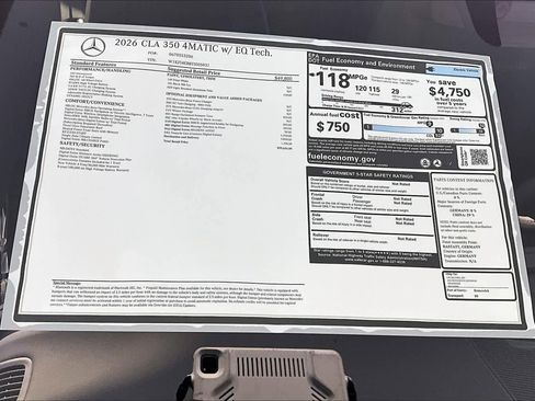 New 2026 Mercedes-Benz CLA 350 image 16