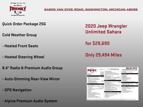 Used 2020 Jeep Wrangler Unlimited Sahara image 3