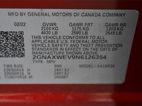 Used 2022 Chevrolet Equinox RS w/ RS Leather Package image 38