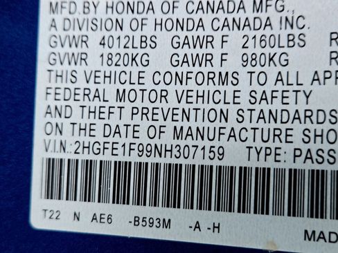 Used 2022 Honda Civic Touring image 32