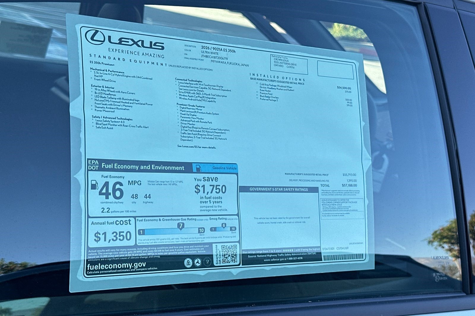 New 2026 Lexus ES 350h w/ Cold Area Package FWD image 28
