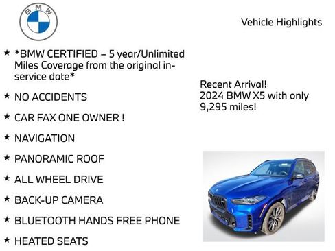 Certified 2024 BMW X5 M60i w/ Climate Comfort Package image 3