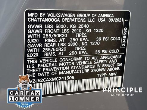 Used 2021 Volkswagen Atlas Cross Sport SE w/ Panoramic Sunroof Package FWD image 35