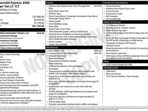 Used 2018 Chevrolet Express 3500 LT w/ LT Preferred Equipment Group image 7